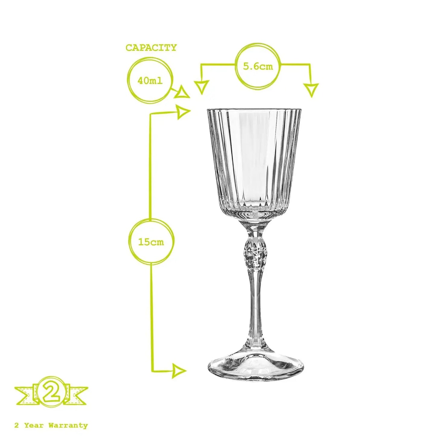 America '20s Liqueur Glass 80ml - Set of 6