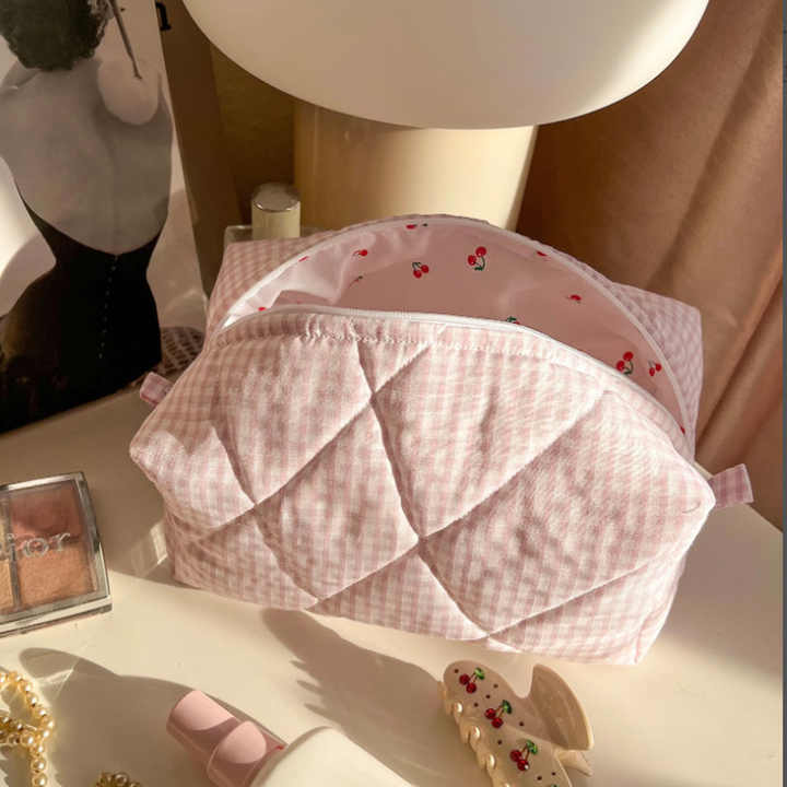 The Gingham Make-up Bag