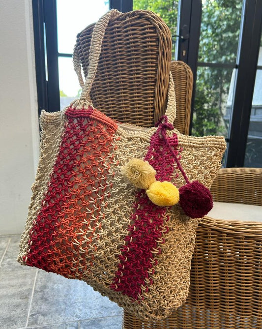 Zoda Pom Pom Pink Handbag