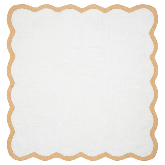 Table Collectiv Valentina Napkins - Oyster/Tan 4pk