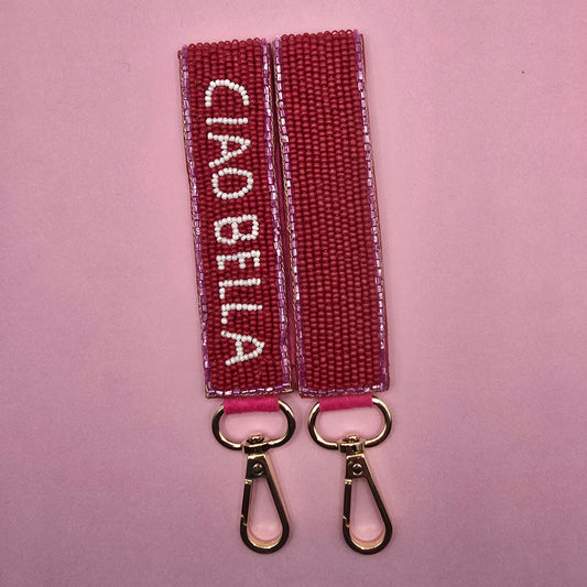 Ciao Bella Beaded Keyring - Red