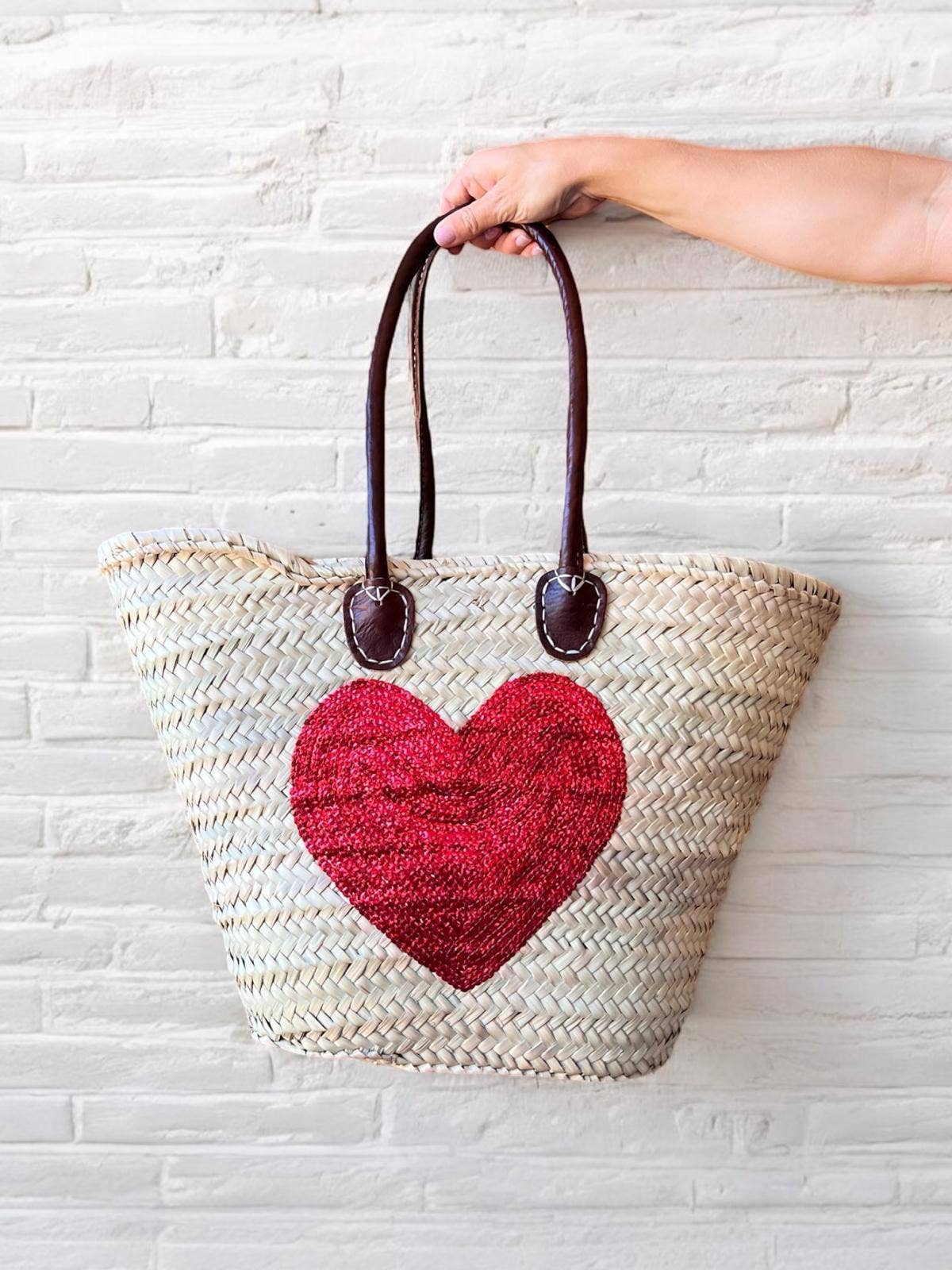 Sequin Straw Bag, French market bag, Beach bag, Straw Basket