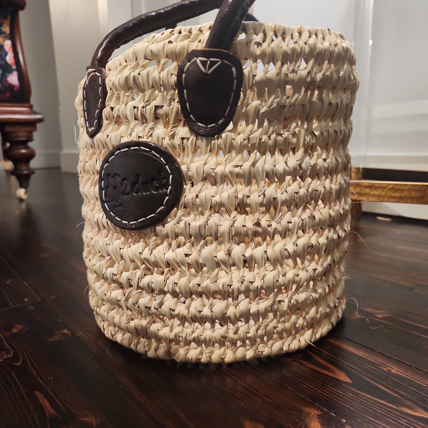 Round French Weaved Basket