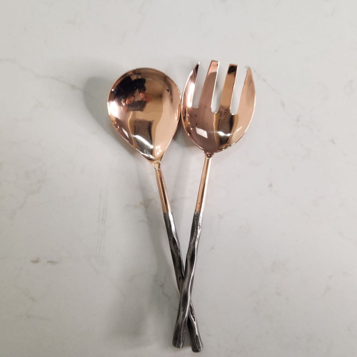 Copper Steel Salad Server