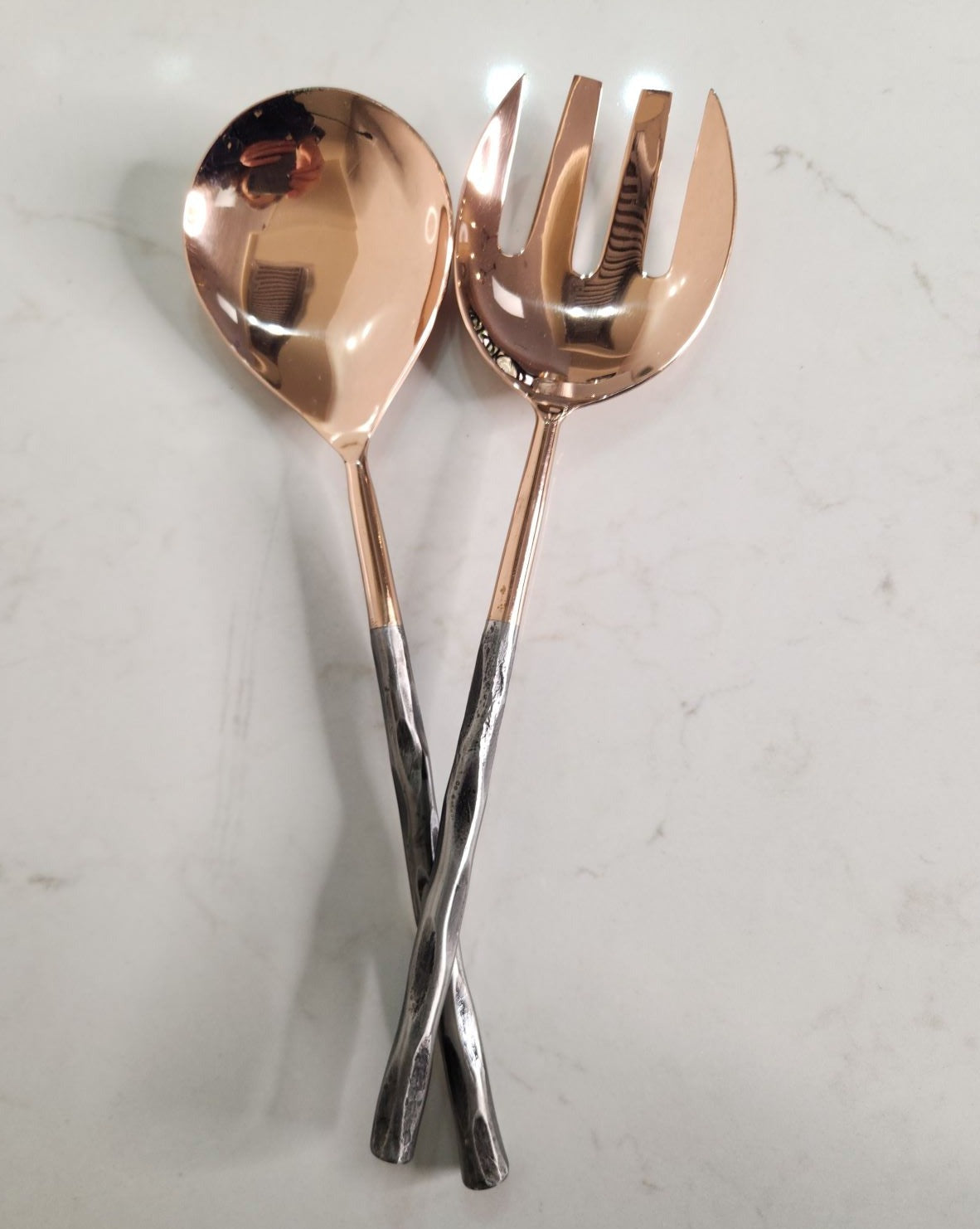 Serve It Up Bundle inc. Copper Salad Servers & Taverna Dolce Bowl Large