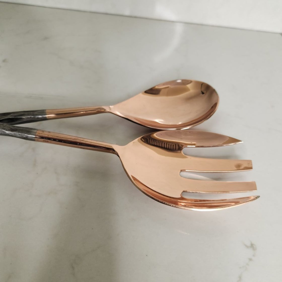 Copper Steel Salad Server