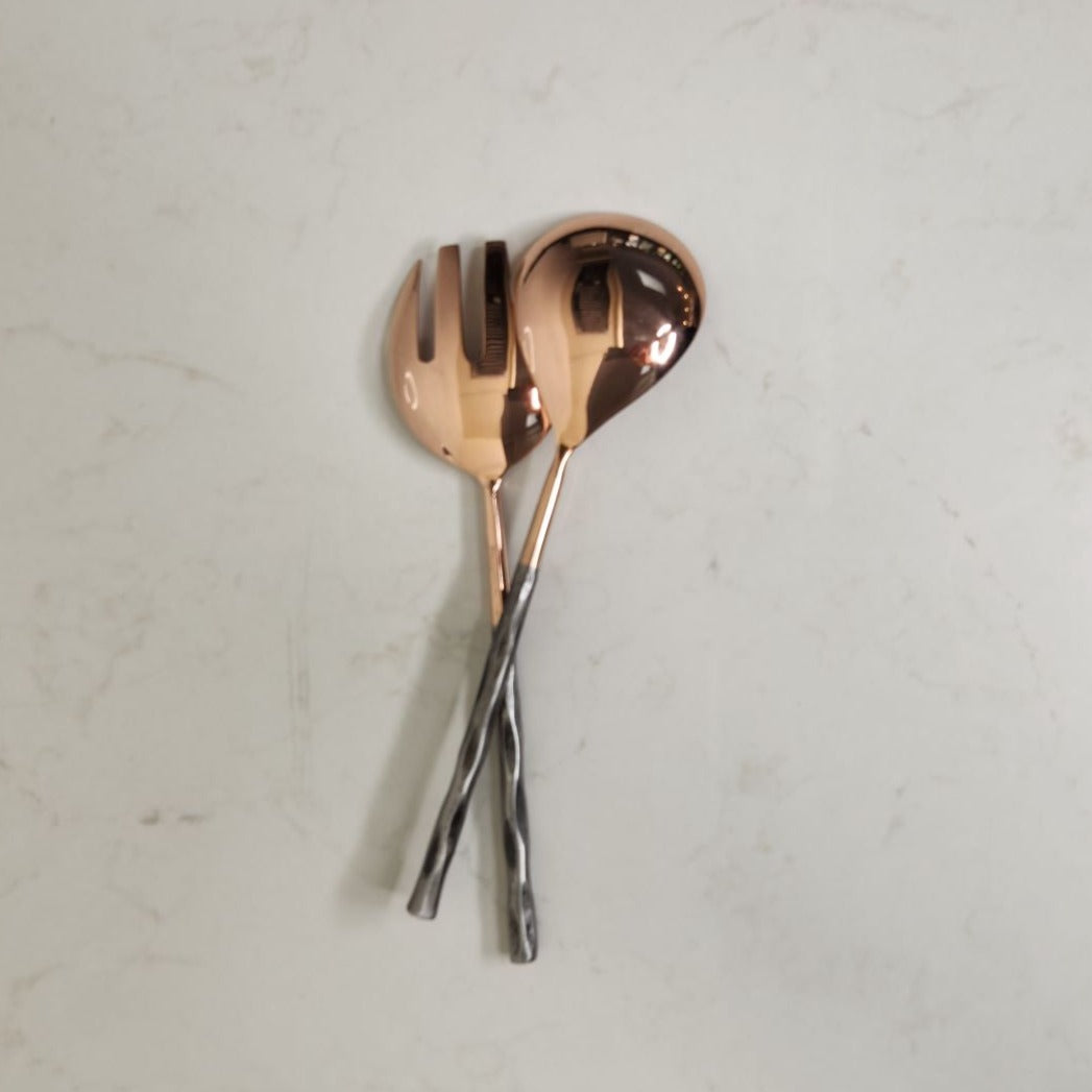 Copper Steel Salad Server