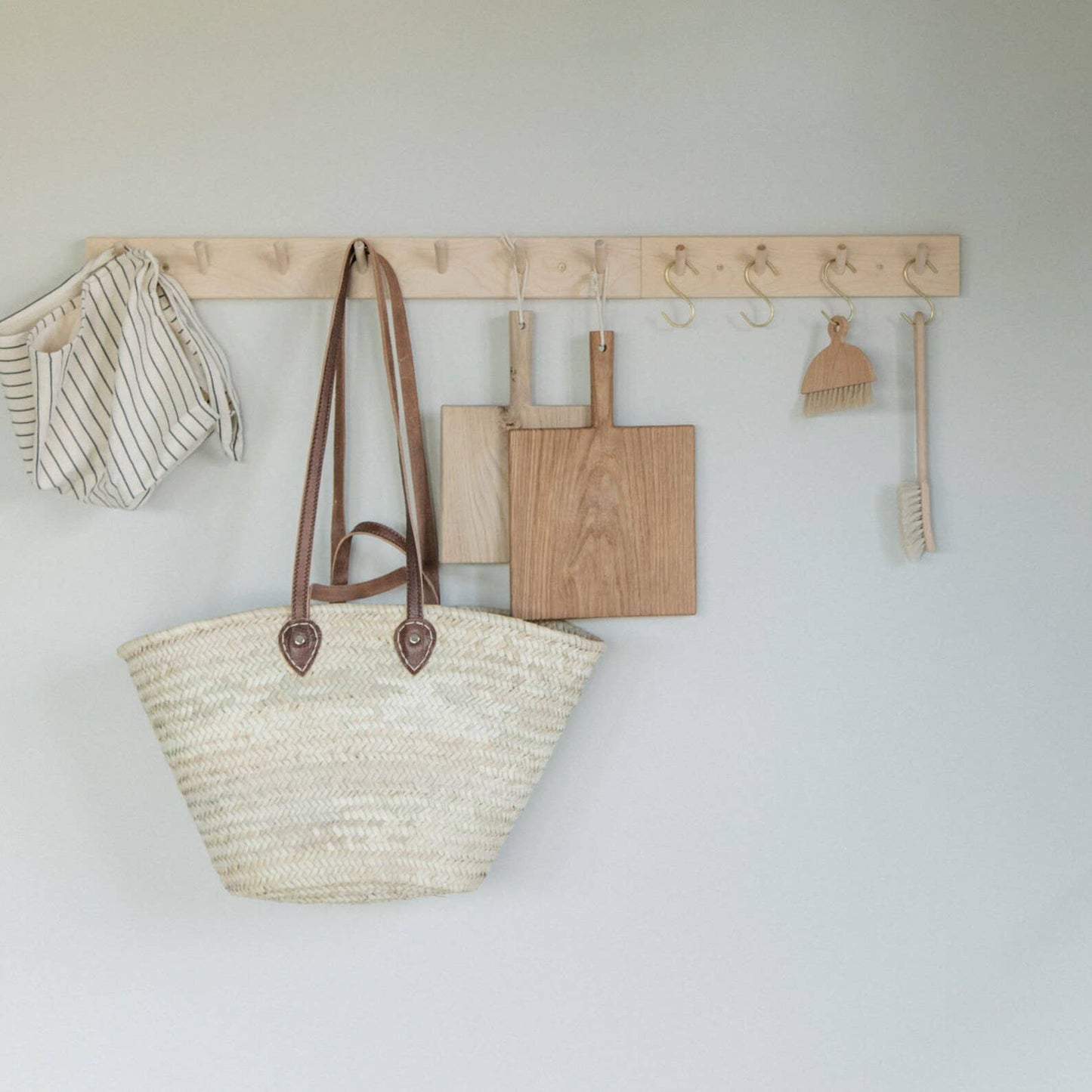 STRAW BAG Handmade with leather - French Market Basket