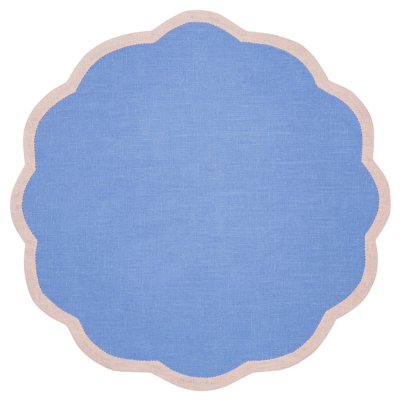 Valentina Placemat - Bel Air Blue/Cream 4pk