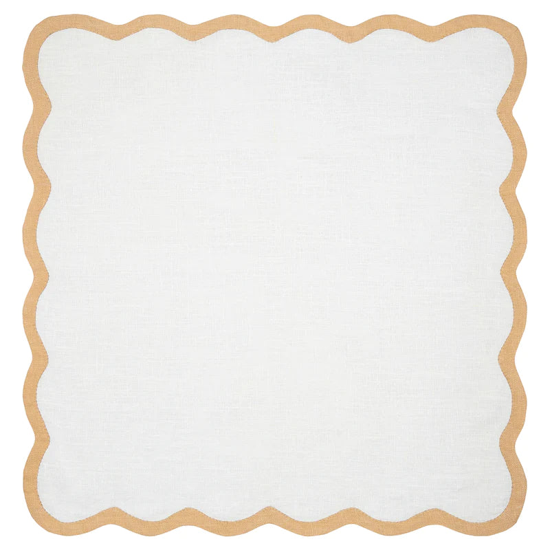 Valentina Napkins - Oyster/Tan 4pk