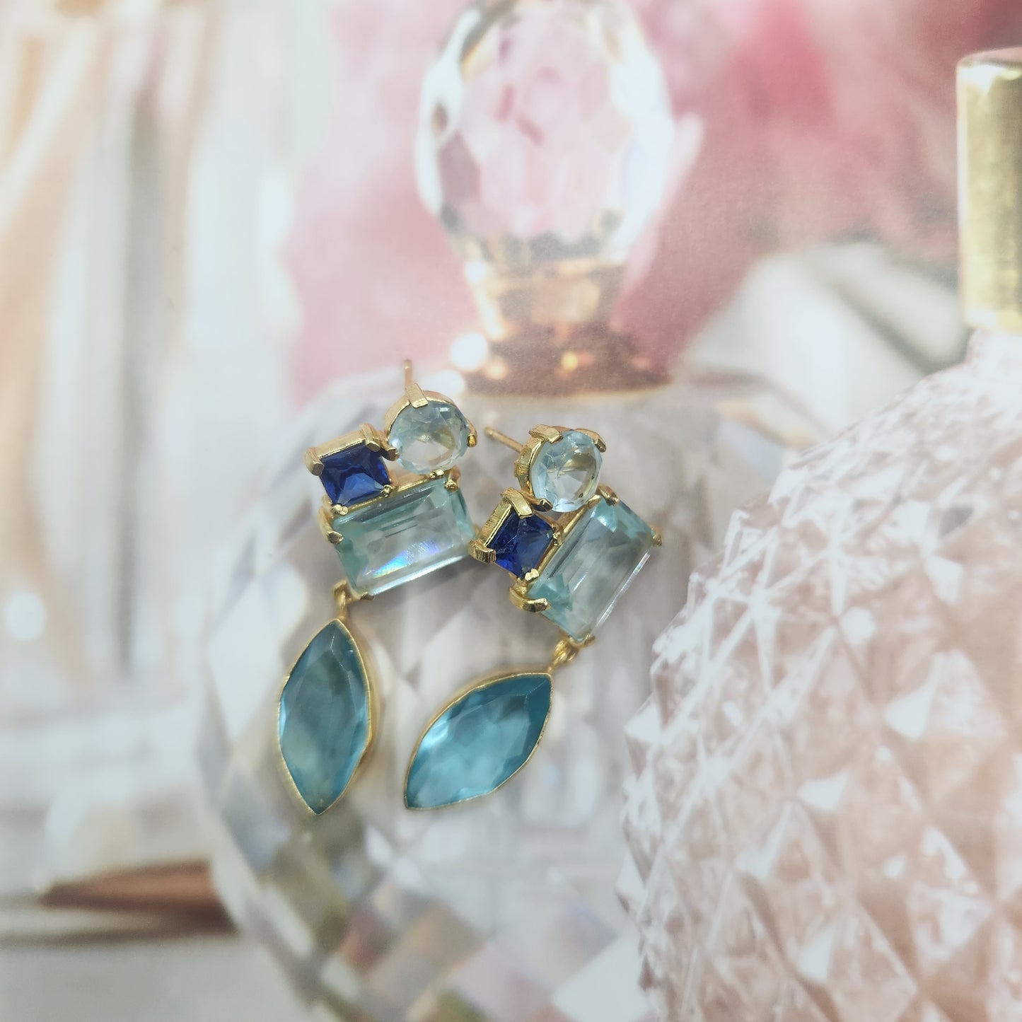 Estella Gem Earring Blue