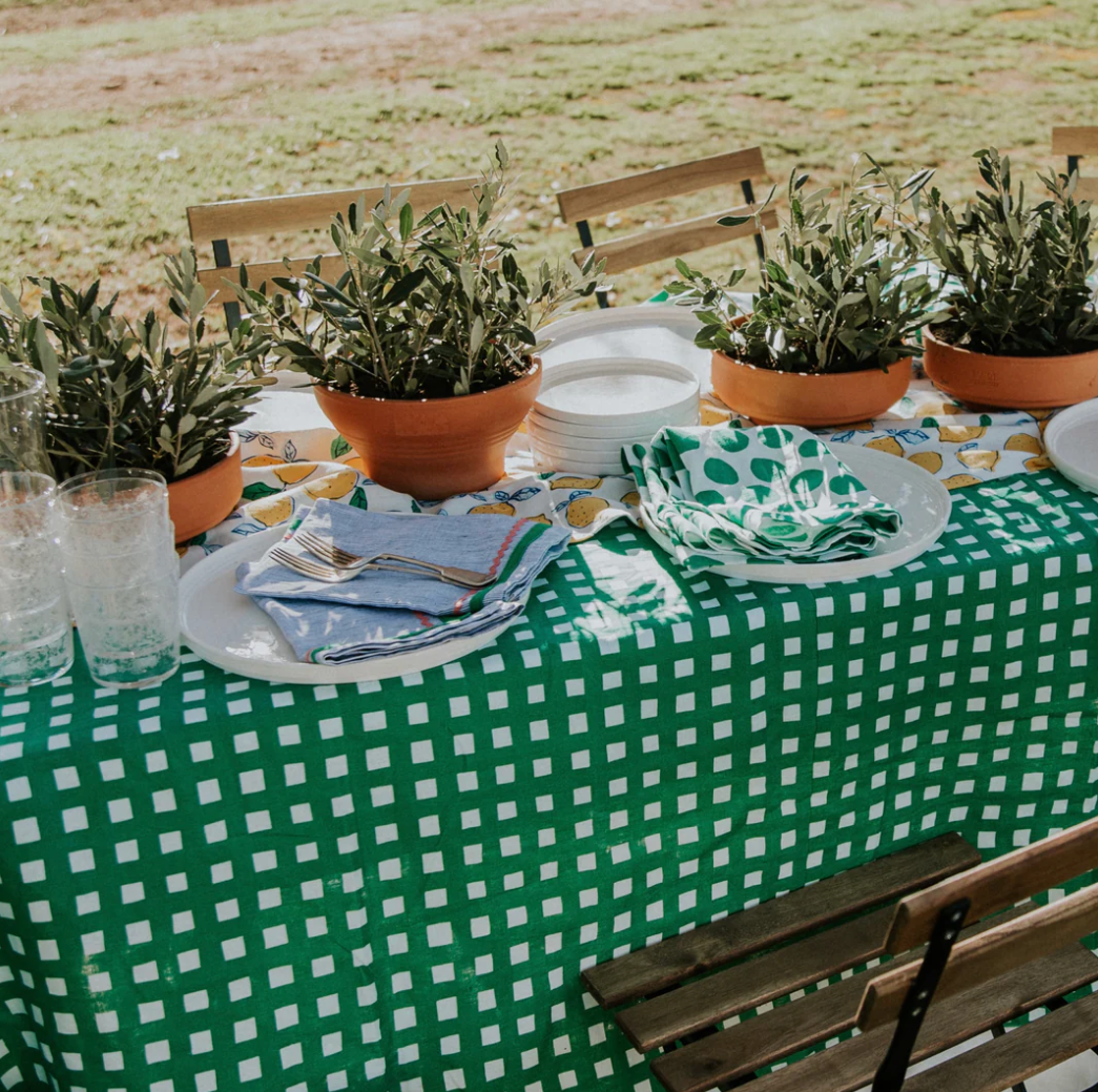 Bright Threads Gingham Green Tablecloth Bright Threads