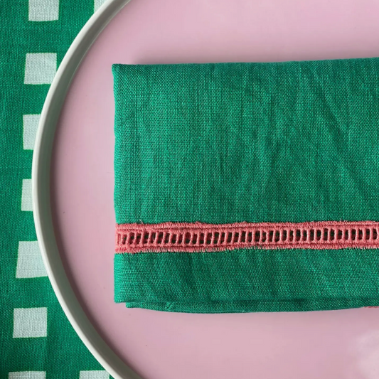 Pink Ladder Lace Napkin - SET OF FOUR