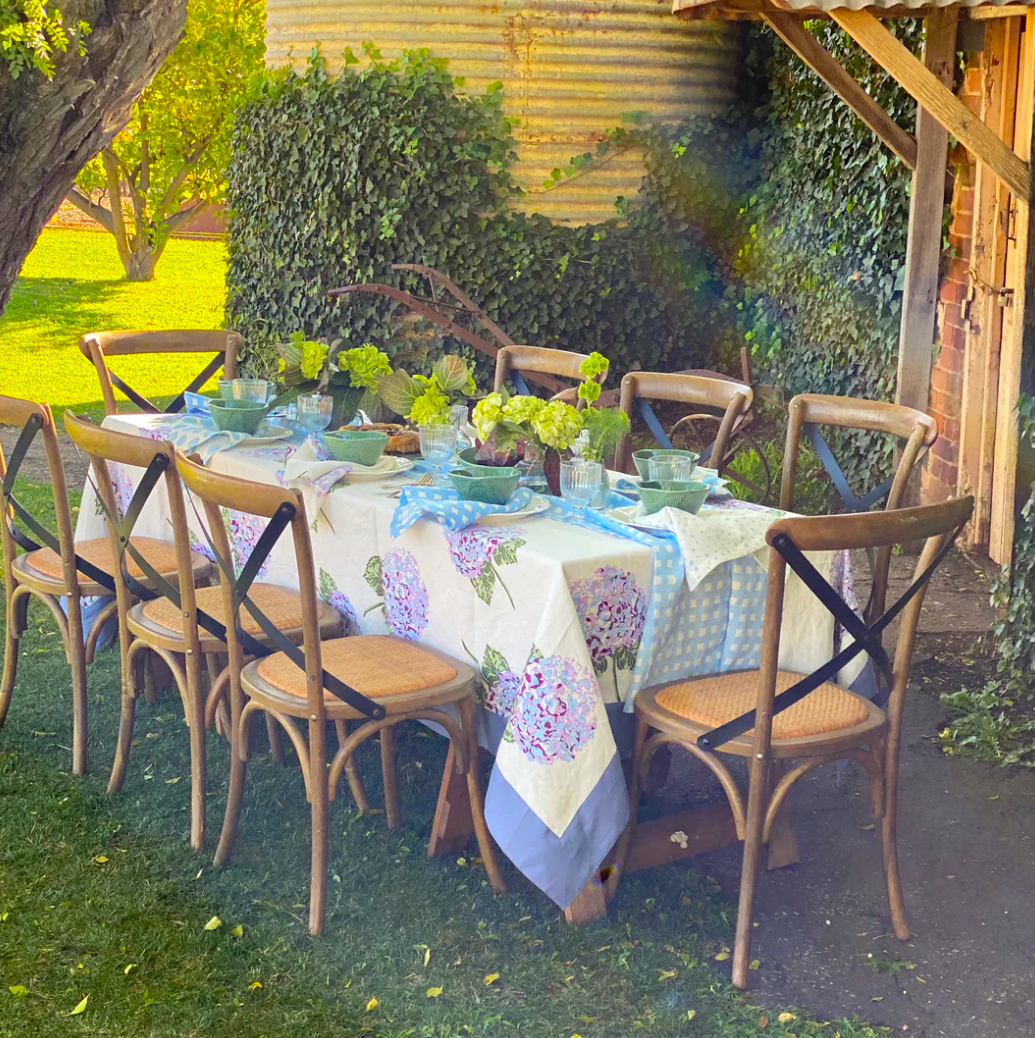 Hydrangea Linen Tablecloth